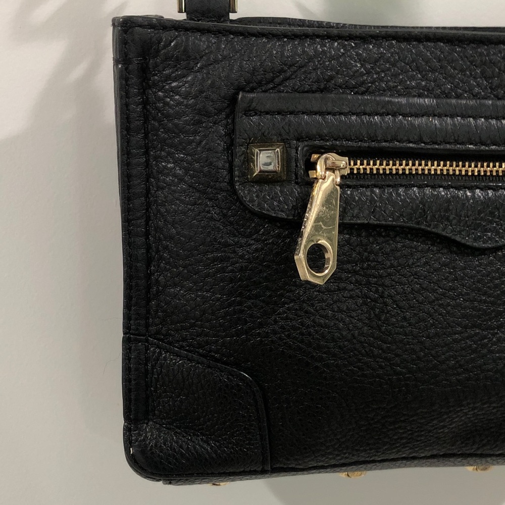 Rebecca Minkoff “Reagan” Black Leather Crossbody Purse Bag EUC - Picture 11 of 16
